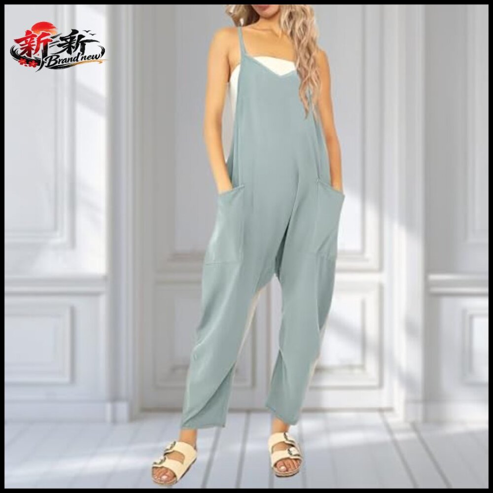 Polyester Blend Jumpsuit with Adjustable Straps, … - image 4
